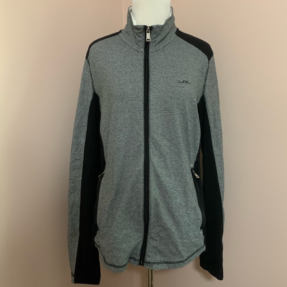 Lauren Ralph Lauren Striped Zip Up Grey XL